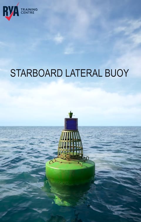 3D rendering of an IALA Region A starboard lateral mark